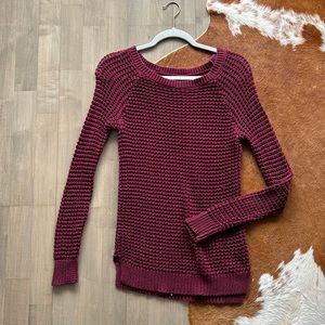 Chunky knit sweater Red (Maroon) American Eagle OPEN knit Jegging Sweater. XS